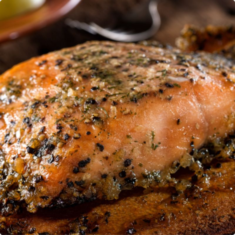 Maple Glazed Salmon with Sea Salt Recipe