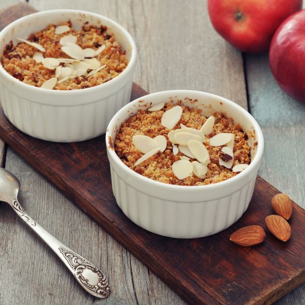 Maple Syrup and Pecan Apple Crumble